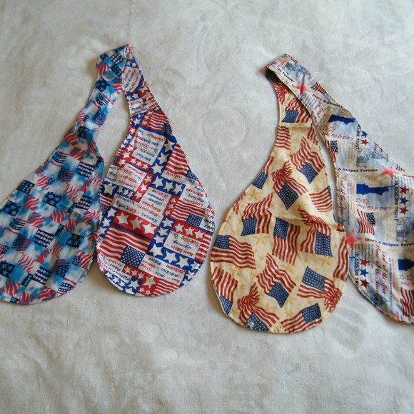 Patriotic Party Ascot Ties Set of 2 - Picture 1 of 3